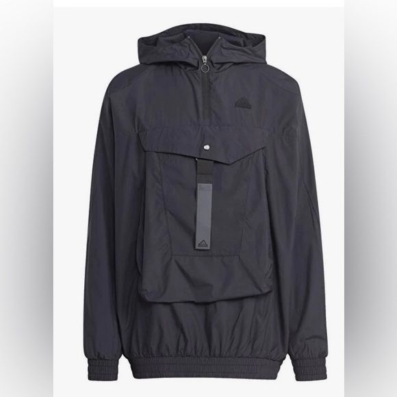 New Men’s Adidas City Escape Premium Windbreaker Black Oversized Fit Small - Picture 8 of 9